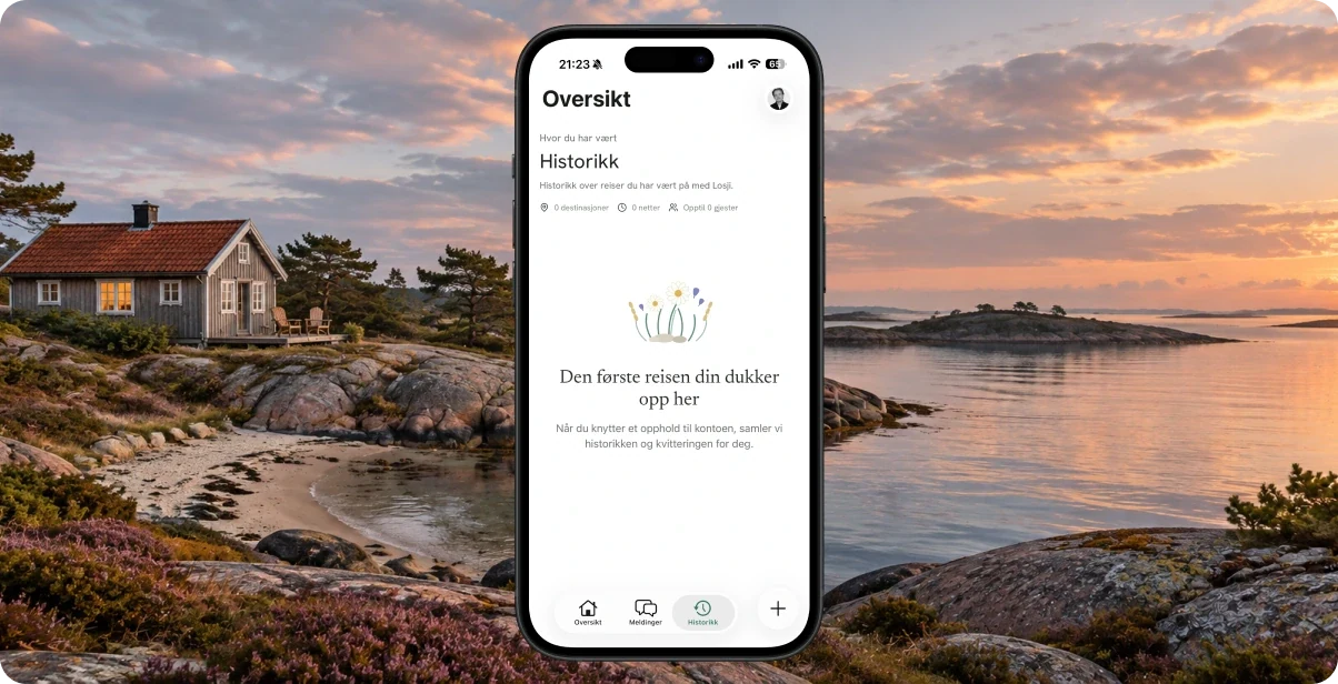 Alt lagret i appen